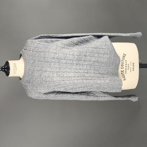 Gray Cable Knit Sweater